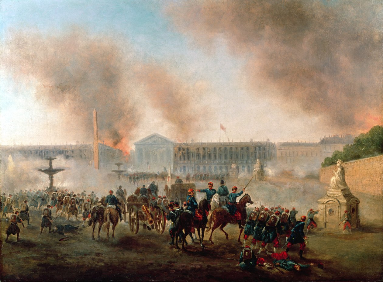 معركة في ساحة الكونكورد ، 1871 بواسطة غوستاف كلارنس رودولف بولانجر