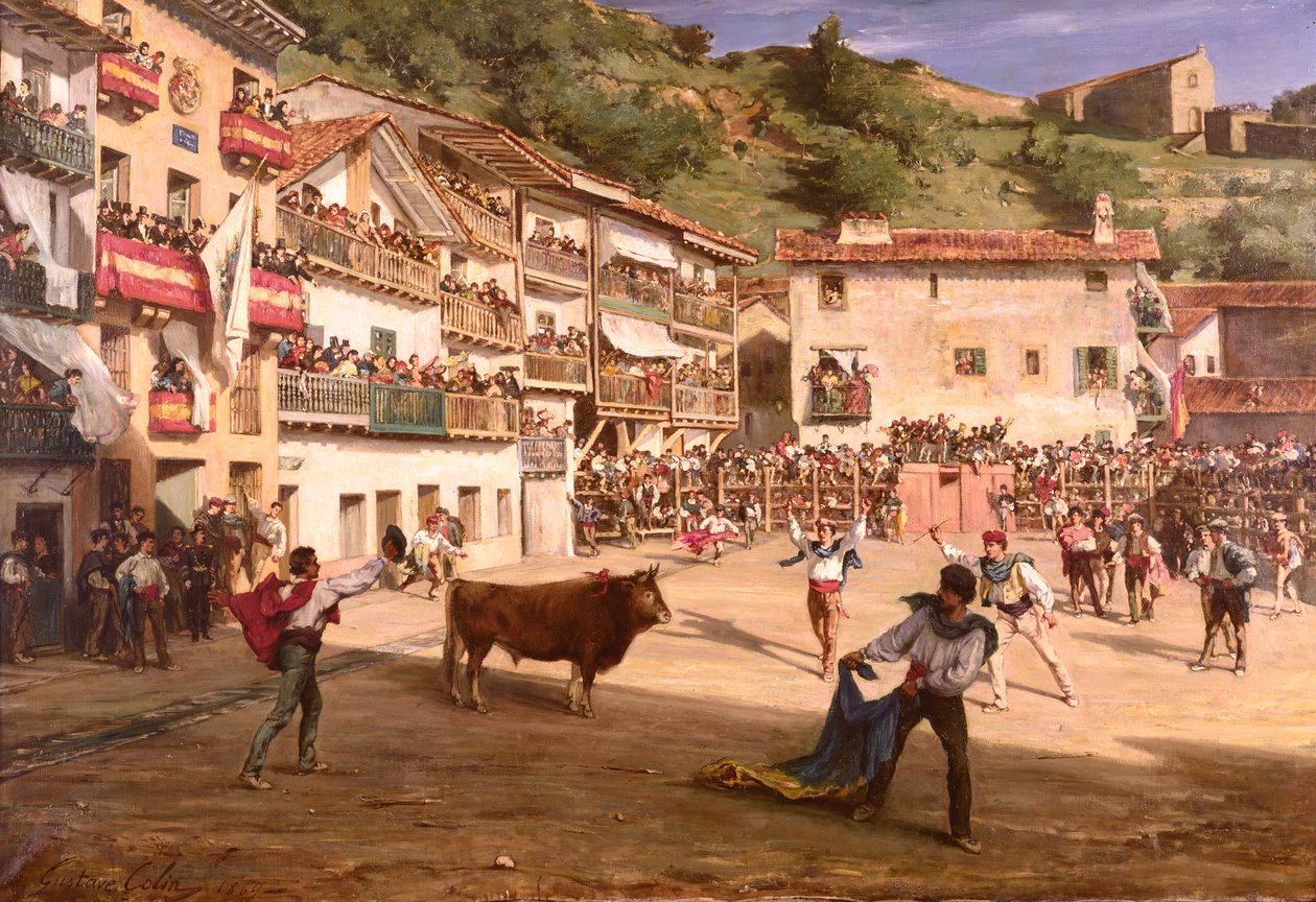 معركة تدريبية في بسكاي ، 1869 بواسطة غوستاف كولين