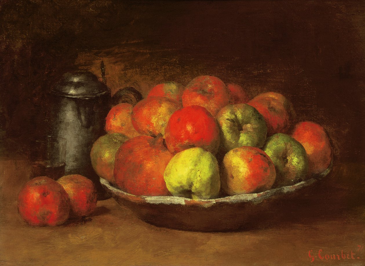 الحياة الساكنة مع التفاح والرمان ، 1871-1872 بواسطة غوستاف كوربيت