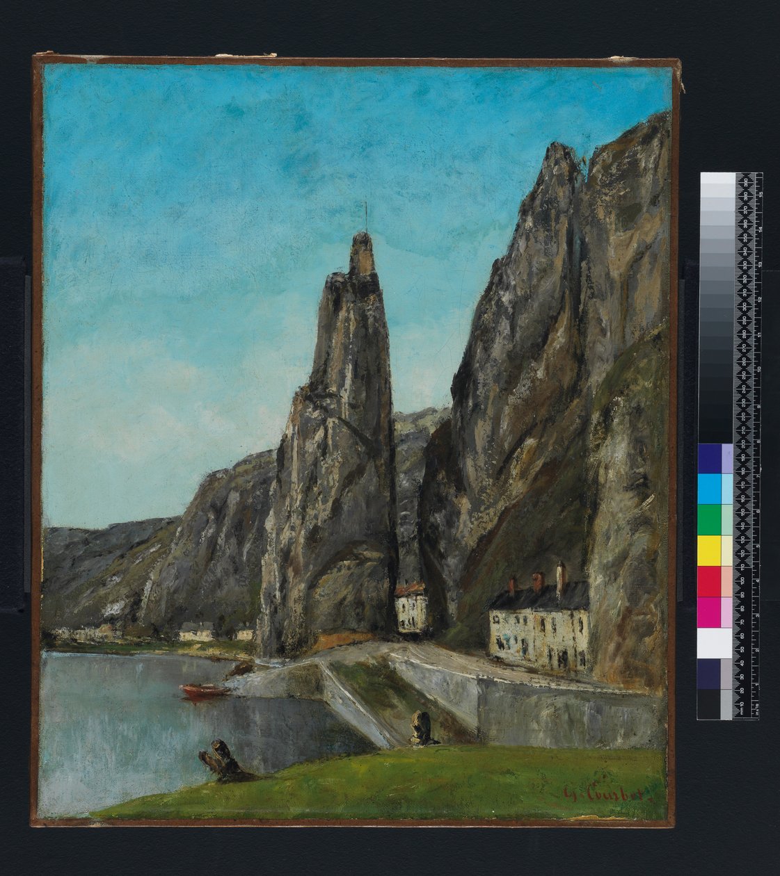 The Rock at Bayard ، دينانت ، بلجيكا ، c.1856 بواسطة غوستاف كوربيت