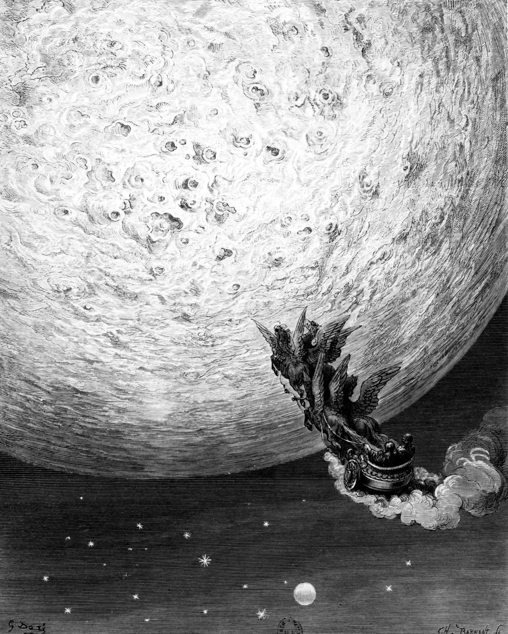 Astolfo on the Moon، stanza 70، canto XXXIV from The Frenzy of Orlando by Ludovico Ariosto، 1879 بواسطة غوستاف دور