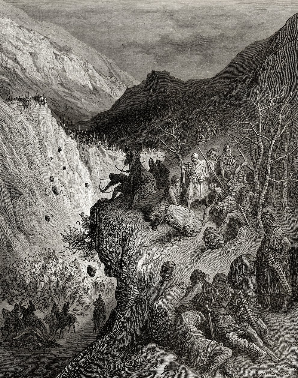 فاجأ برنارد كارينثيا بالغارات التركية ، رسم توضيحي من &39;Bibliotheque des Croisades&39; بواسطة JF. ميشو ، 1877 بواسطة غوستاف دور