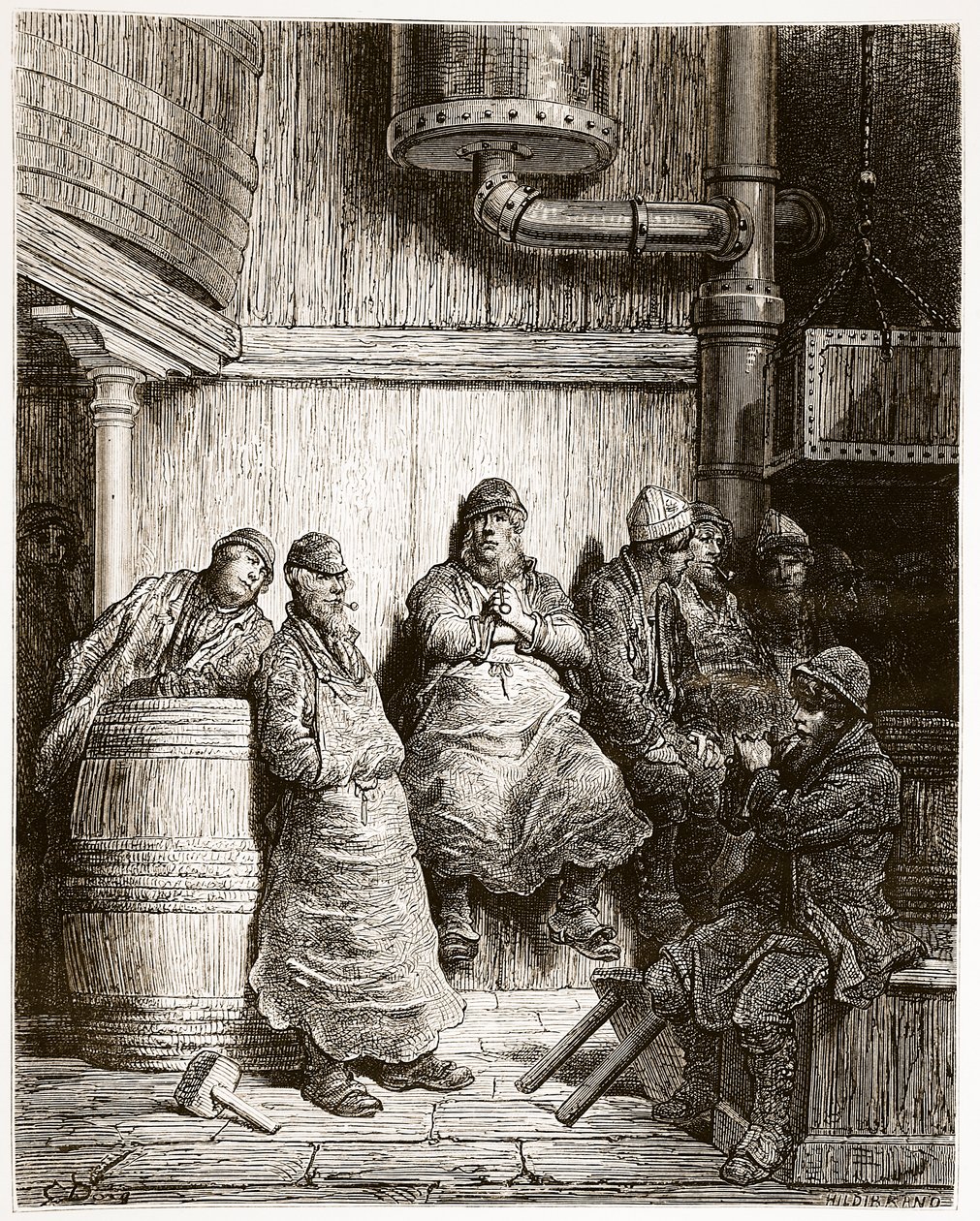 برورز ريست ، من "لندن ، رحلة حج" ، كتبها وليام بلانشارد جيرولد (1826-1894) دون نقش من قبل هيلديبراند ، حانة. 1872 بواسطة غوستاف دور