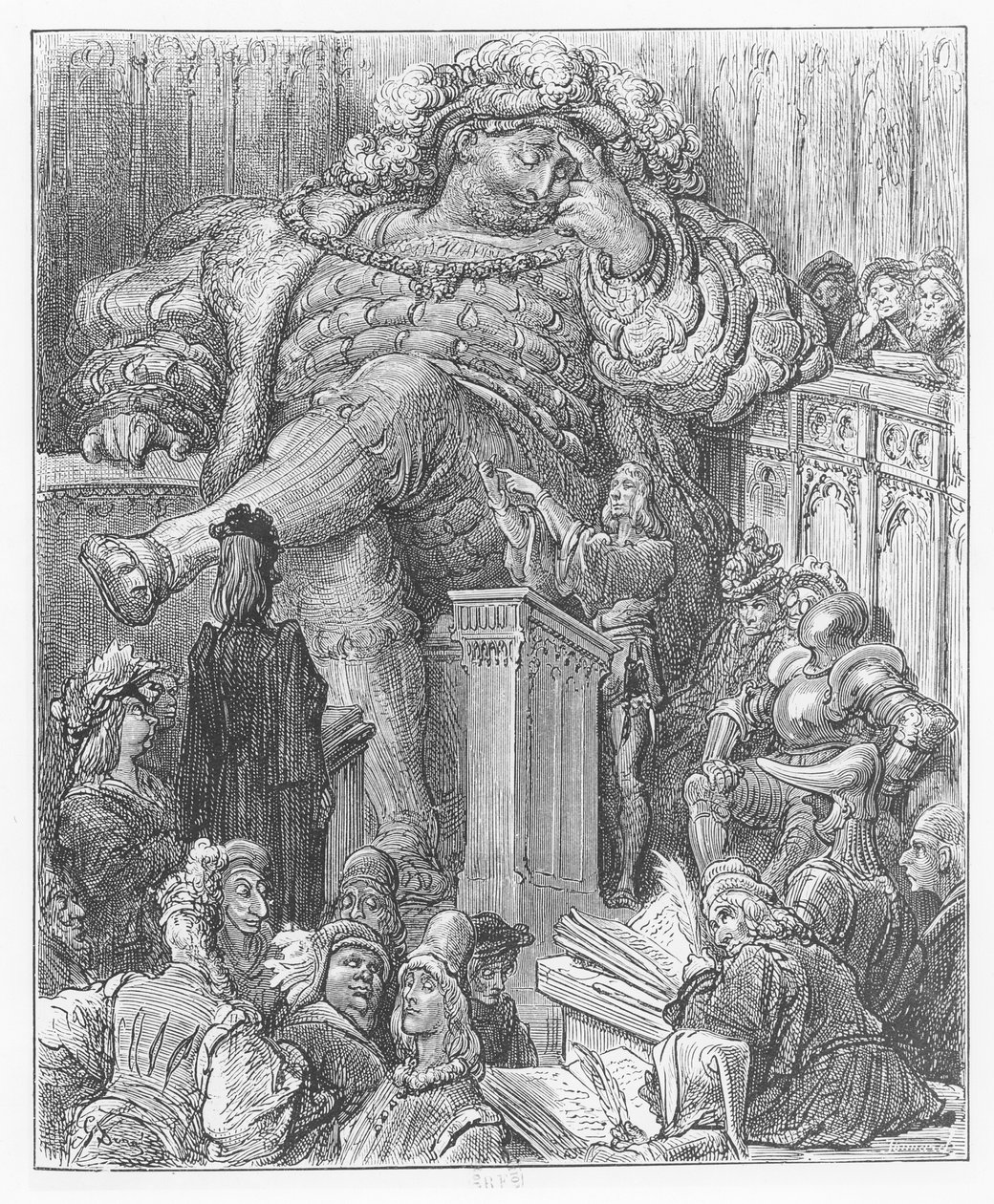 رسم توضيحي من "Gargantua and Pantagruel" ، بقلم فرانسوا رابيليه بواسطة غوستاف دور