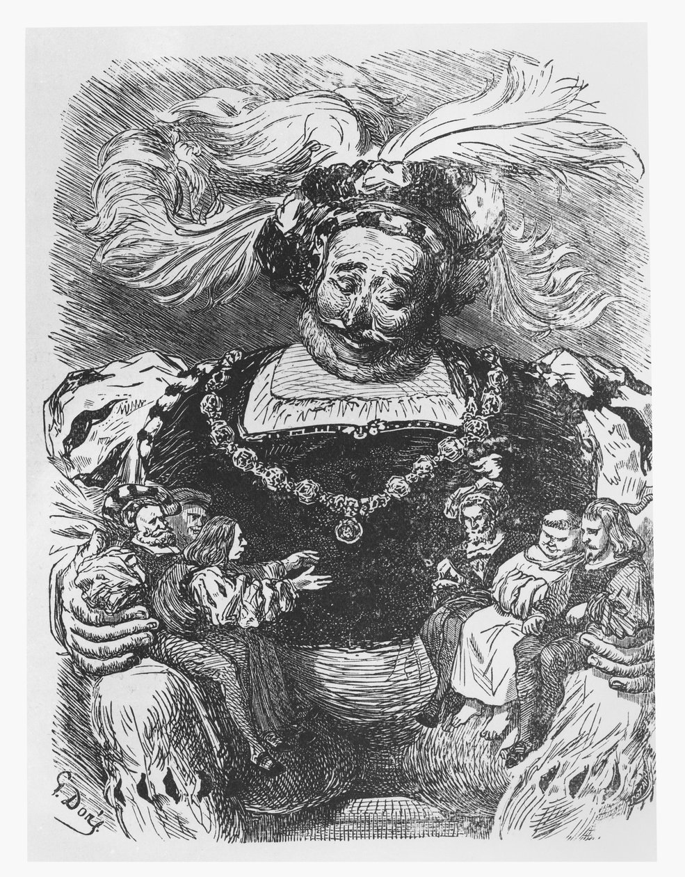 رسم توضيحي من "Gargantua and Pantagruel" ، بقلم فرانسوا رابيليه بواسطة غوستاف دور