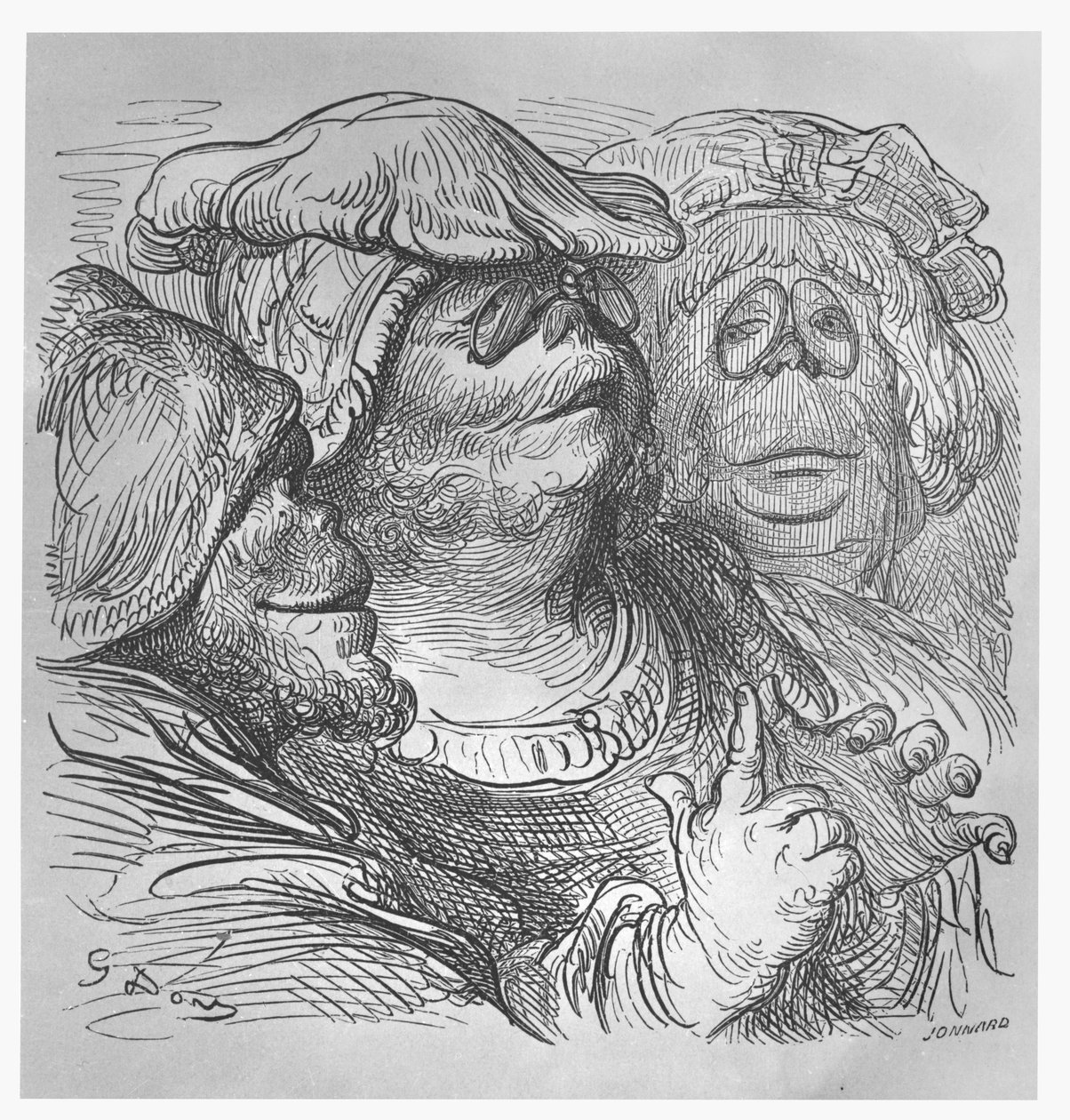 سكان جزيرة Ennasin ، التوضيح من "Gargantua and Pantagruel" ، بقلم فرانسوا رابيليه بواسطة غوستاف دور