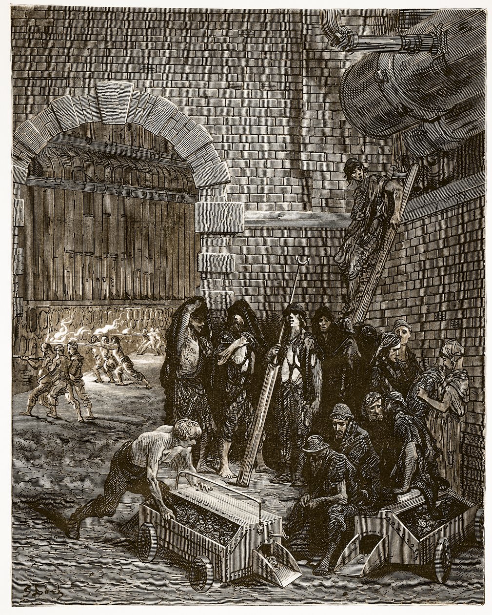 Lambeth Gas Works ، من "لندن ، رحلة حج" ، كتبها وليام بلانشارد جيرولد (1826-1884) حانة. 1872 بواسطة غوستاف دور