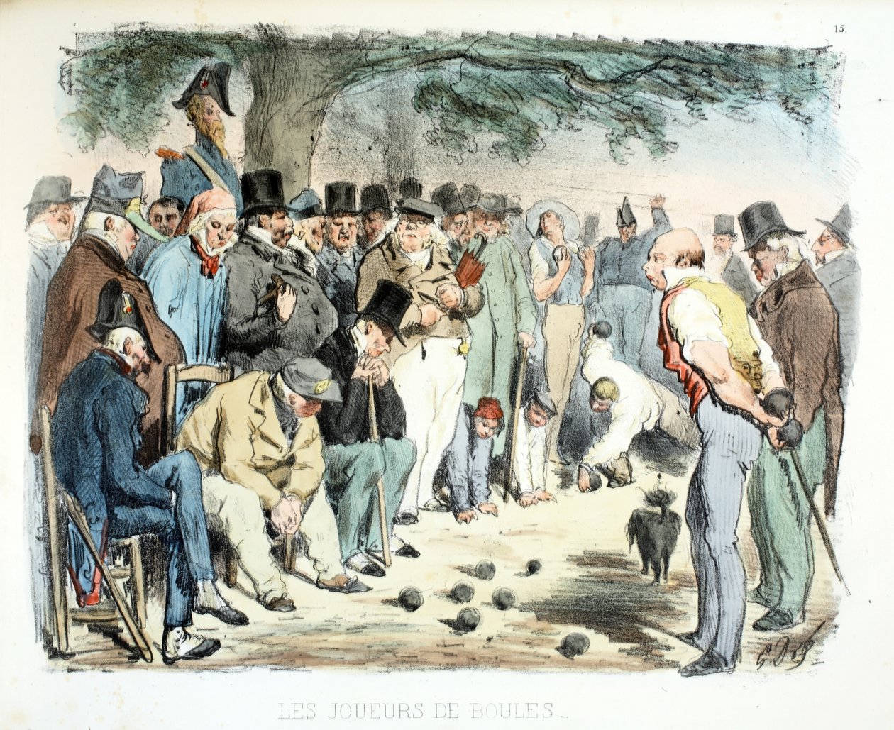 Les Joueurs de Boules ، جمهور مختلف في باريس ، 1854 بواسطة غوستاف دور