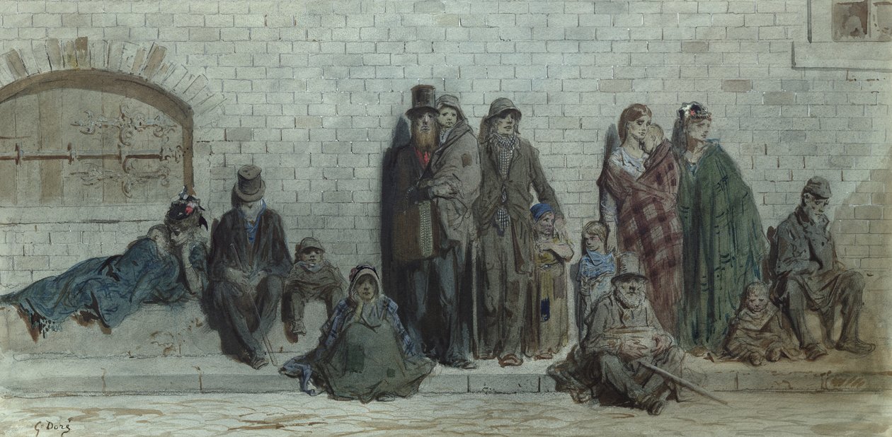 London Street Scene ، c.1868-72 (المرحاض والغواش على الورق) بواسطة غوستاف دور