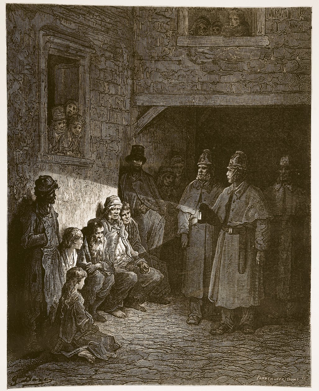The Bull&39;s-Eye من فيلم "London، a Pilgrimage" من تأليف ويليام بلانشارد جيرولد (1826-1884) دون نقش حانة Adolphe Francois Pannemaker (عام 1822). 1872 بواسطة غوستاف دور