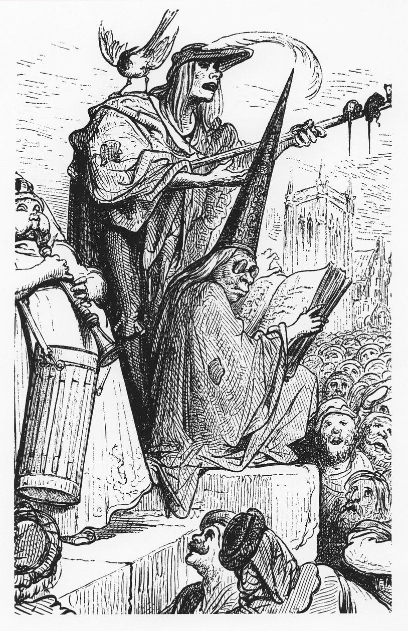 الموسيقيون المتسولون ، iillustration from &39;Gargantua and Pantagruel&39; بقلم فرانسوا رابيليه بواسطة غوستاف دور