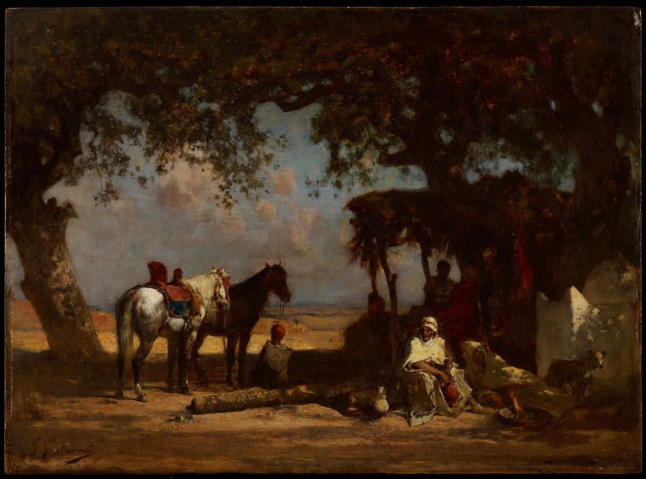 معسكر عربي ، ص 1880 بواسطة غوستاف غيوميت