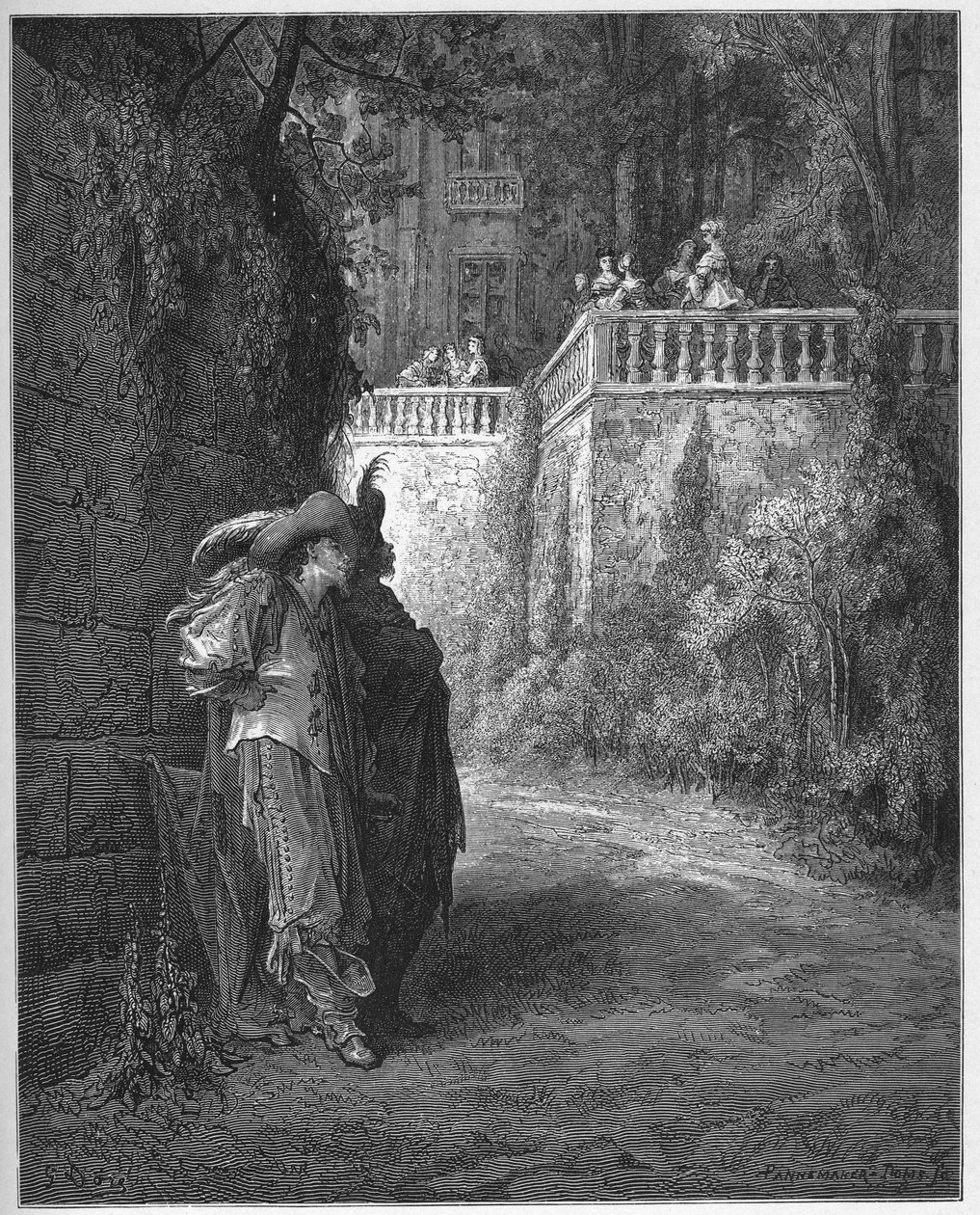 الثعلب والعنب - من "الخرافات" لجين دي لافونتين (لافونتين) (1621-95) - إنجرافين بعد غوستاف دوري (1832-1883) - مجموعة خاصة بواسطة غوستاف (بعد) دوري
