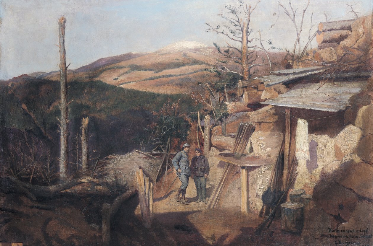 Hartmanswillerkopf ، منظر من Roche-Sermet ، 1915 بواسطة غوستاف بورجين