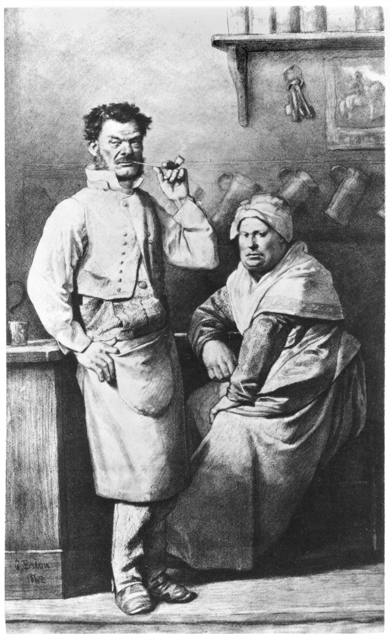 The Thenardier ، رسم توضيحي من "البؤساء" بقلم فيكتور هوغو (1802-85) 1862 بواسطة غوستاف بريون