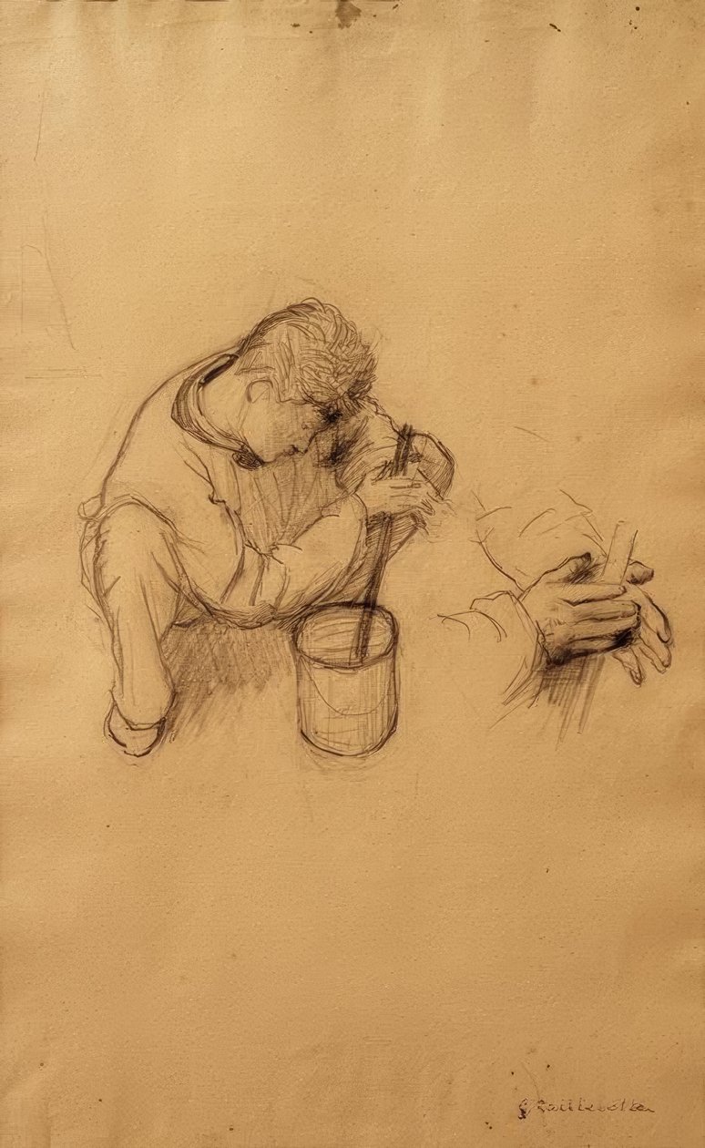 دراسة لرسامي المنزل بواسطة غوستاف كايليبوت