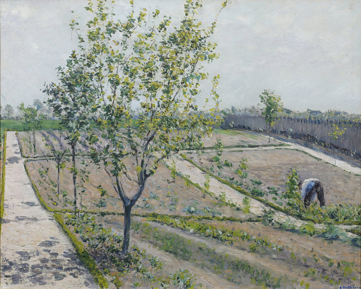 حديقة المطبخ ، Petit Gennevilliers - Gustave Caillebotte (1848-1894). زيت على قماش بواسطة غوستاف كايليبوت
