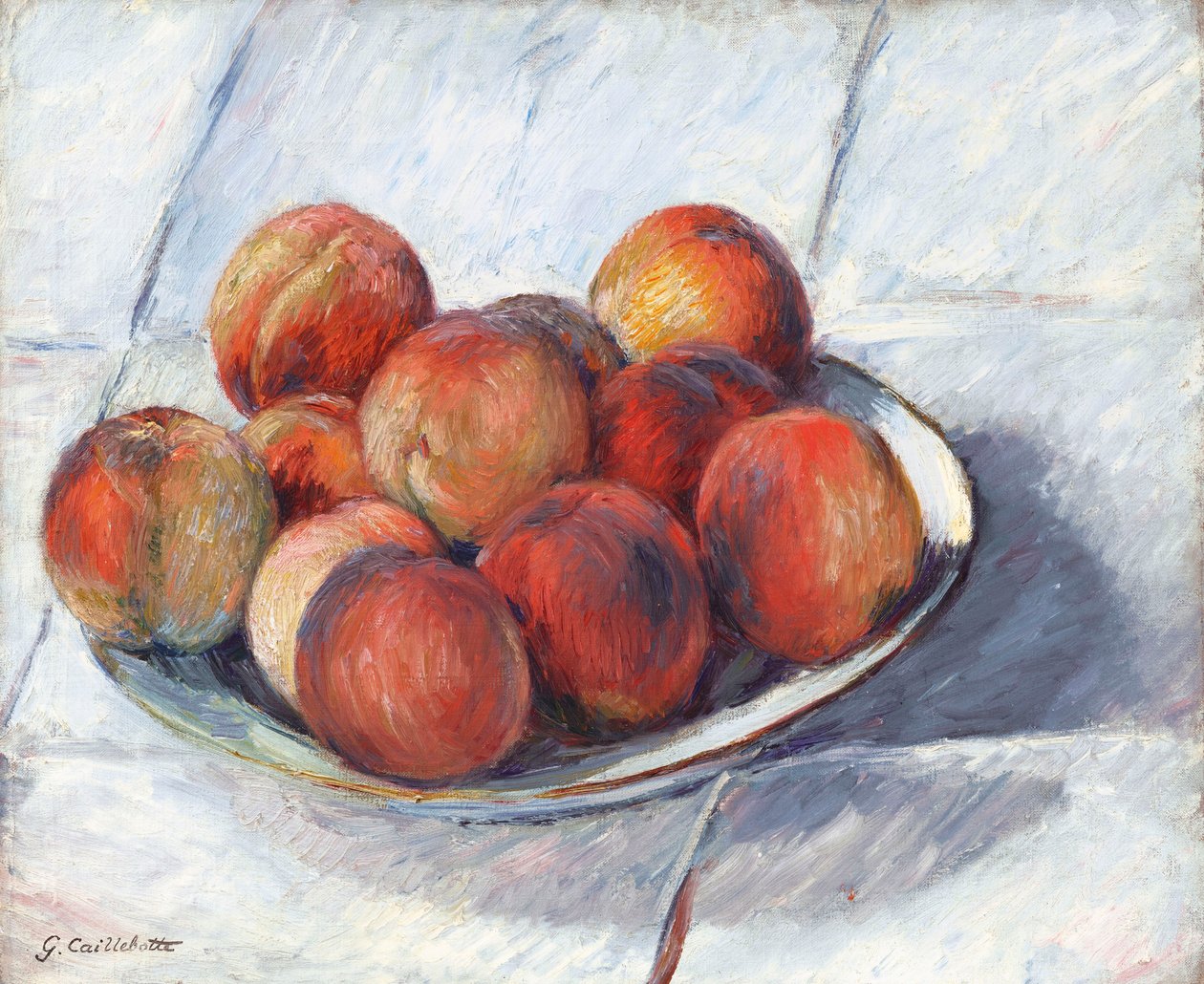 طبق الخوخ ، ج. 1882. بواسطة غوستاف كايليبوت