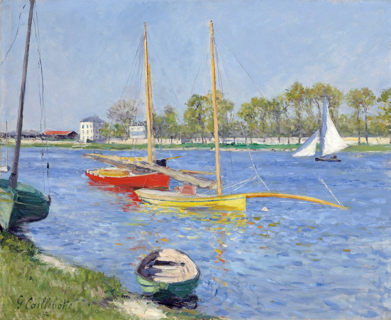 نهر السين في أرجنتويل - لوحة غوستاف كايليبوت (1848-1894) ، زيت على قماش (59.7 × 73.7 سم) بواسطة غوستاف كايليبوت