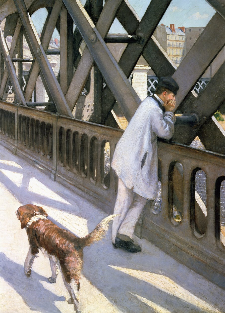 Le Pont de LEurope: تفاصيل رجل يستريح وكلب ، 1876 تفاصيل 50110 بواسطة غوستاف كايليبوت