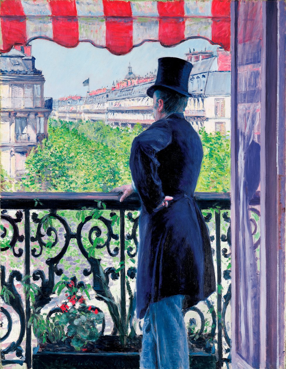 رجل على شرفة ، Boulevard Haussmann ، 1880 بواسطة غوستاف كايليبوت