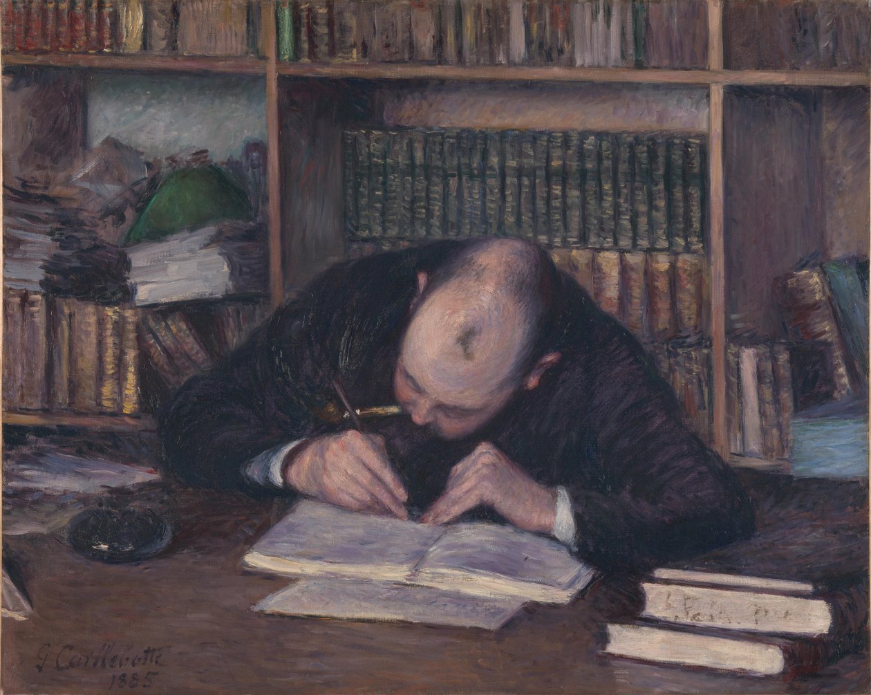 صورة لبائع الكتب EJ Fontaine ، 1885 بواسطة غوستاف كايليبوت