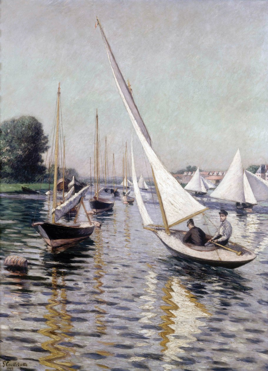 سباق القوارب في Argenteuil ، 1893. بواسطة غوستاف كايليبوت