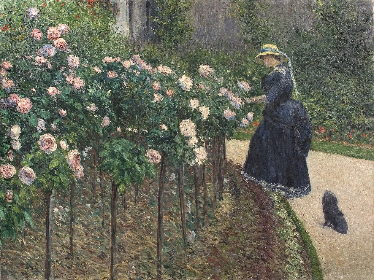 الورود ، الحديقة في Petit Gennevilliers - Gustave Caillebotte (1848-1894). زيت على قماش بواسطة غوستاف كايليبوت