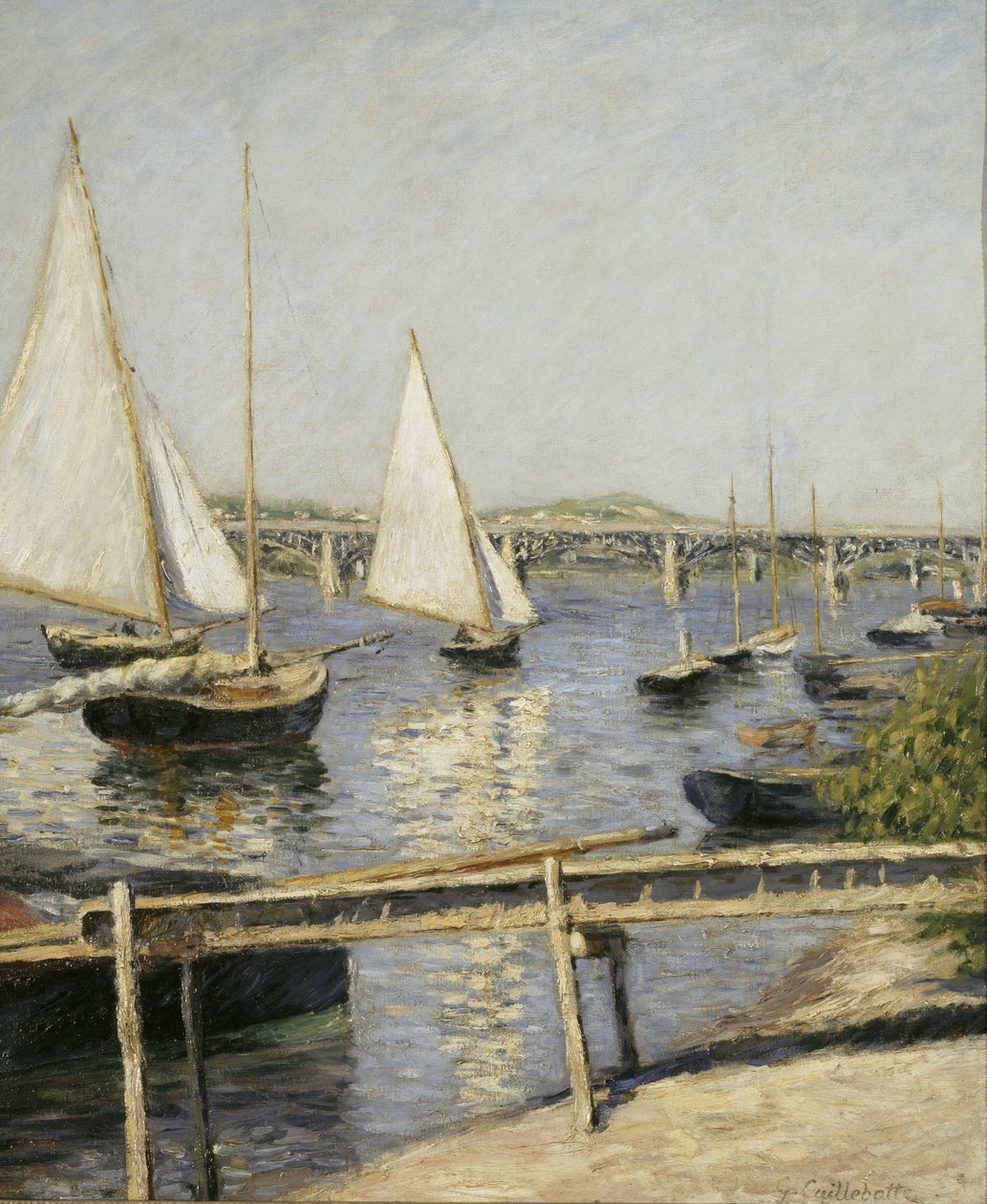 القوارب الشراعية في Argenteuil ، ج. 1888 بواسطة غوستاف كايليبوت