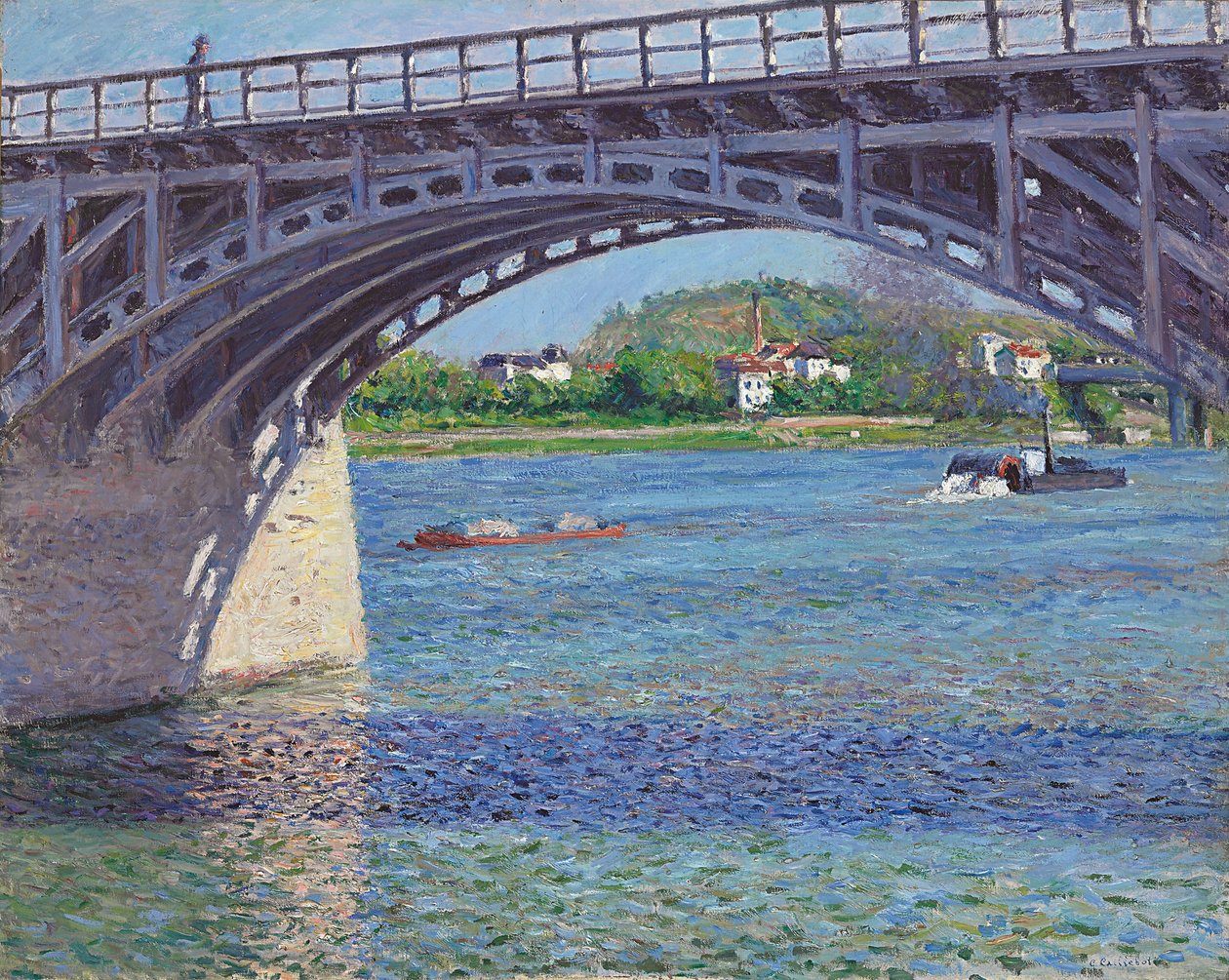 جسر Argenteuil والسين ؛ جسر Argenteuil والسين ، ج .1883 بواسطة غوستاف كايليبوت