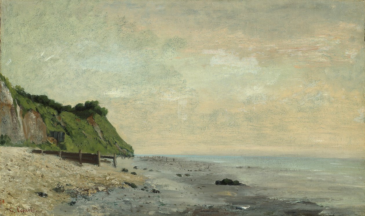 منحدرات على ساحل البحر: Small Beach، Sunrise بواسطة غوستاف كوربيت
