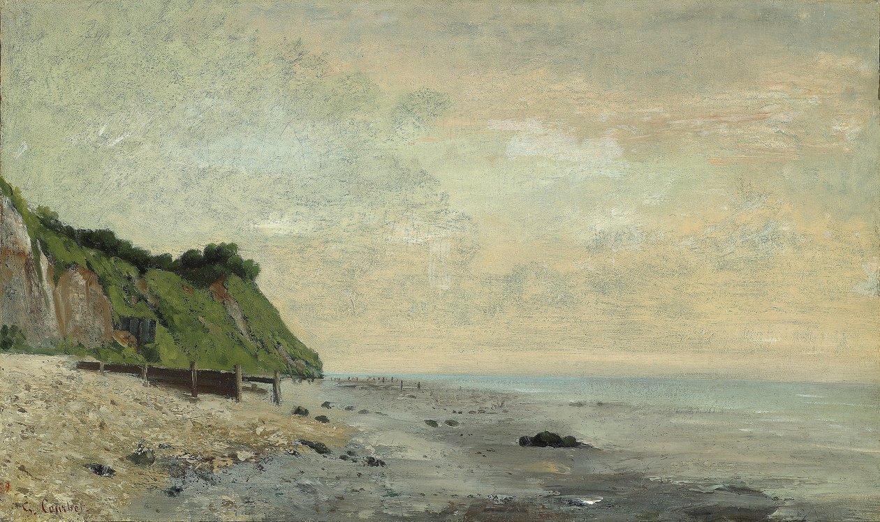 منحدرات على ساحل البحر: Small Beach، Sunrise بواسطة غوستاف كوربيت