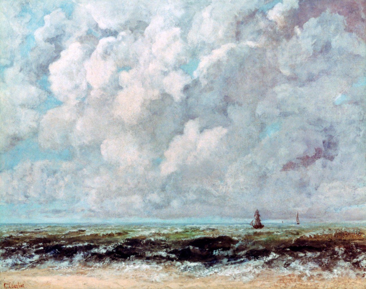 المناظر الطبيعية البحرية ، c1840-1877 بواسطة غوستاف كوربيت