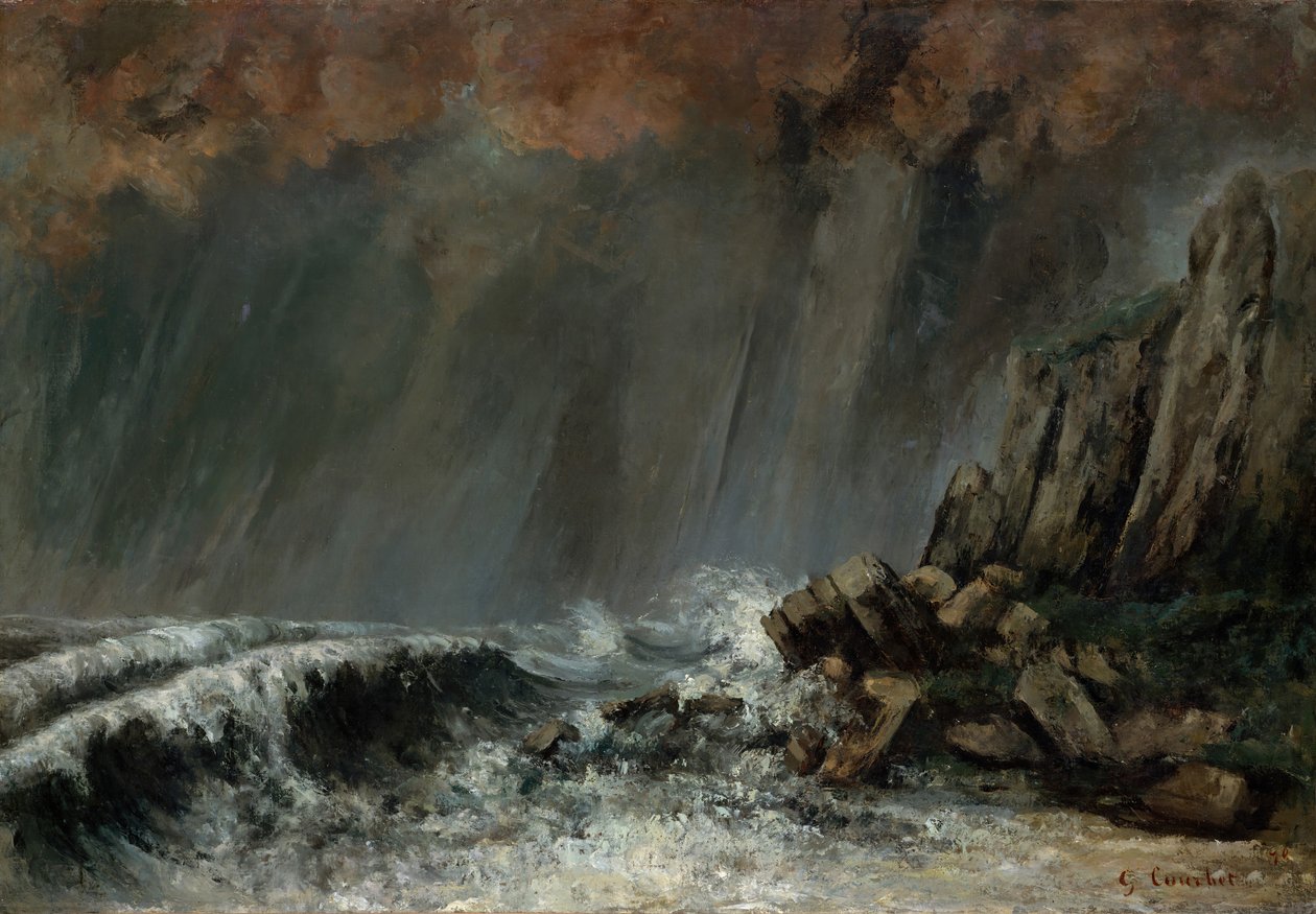 البحرية: The Waterspout ، 1870. بواسطة غوستاف كوربيت