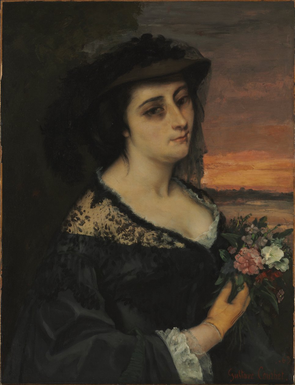 السيدة L ... (Laure Borreau) بواسطة غوستاف كوربيت