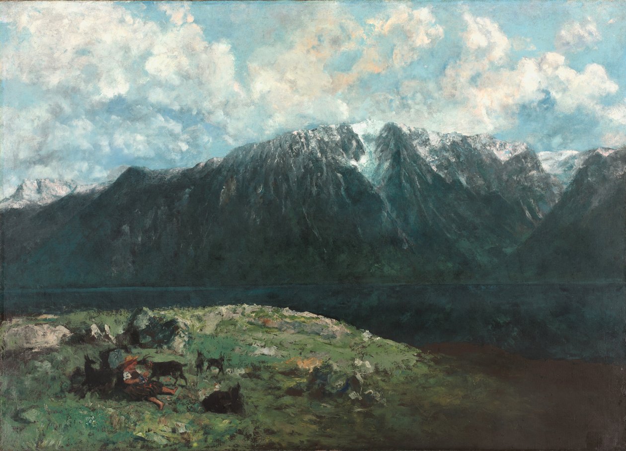 منظر بانورامي لجبال الألب ، Les Dents du Midi ، 1877 بواسطة غوستاف كوربيت