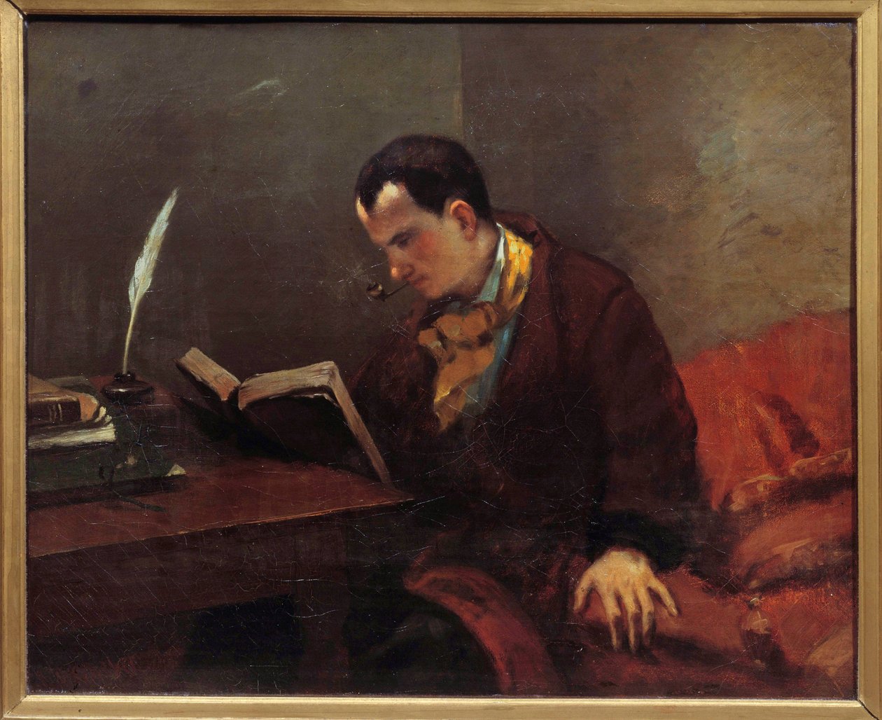 صورة للشاعر تشارلز بودلير (1821-1867) لوحة لغوستاف كوربيه (1819-1877) 1847 متحف مونبلييه فابر بواسطة غوستاف كوربيت