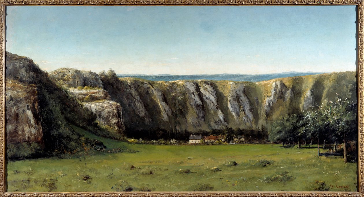 المناظر الطبيعية الصخرية حول Flagey. لوحة لغوستاف كوربيه (1819-1877) بواسطة غوستاف كوربيت
