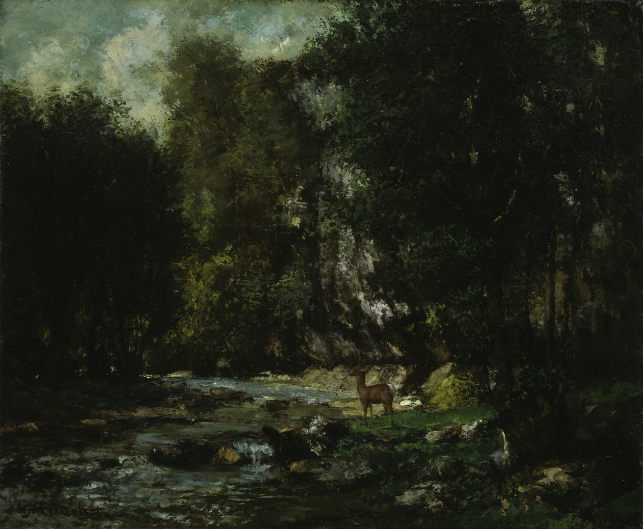 The Brook of Les Puits-Noir ، ج. 1855. بواسطة غوستاف كوربيت