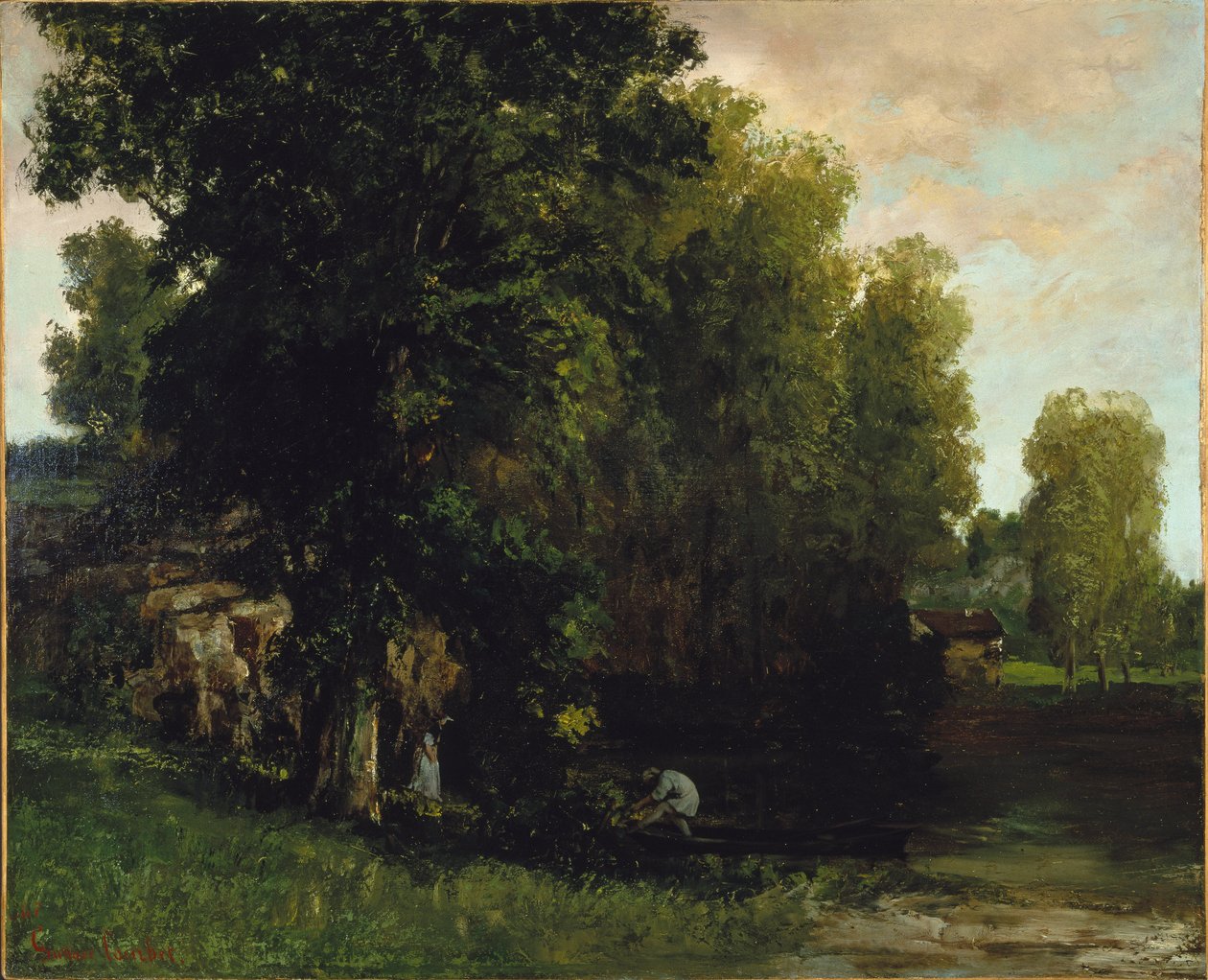 حافة البركة (Au Bord de l'Etang) 1867 (زيت على قماش) بواسطة غوستاف كوربيت