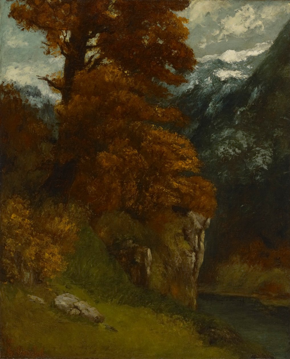 The Glen at Ornans (بنوك الدوبس ؛ تأثير بواسطة غوستاف كوربيت