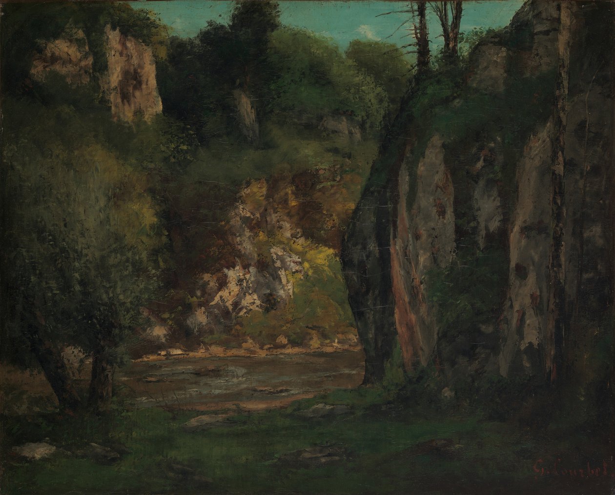 The Hidden Brook ، كاليفورنيا. 1873-77. بواسطة غوستاف كوربيت