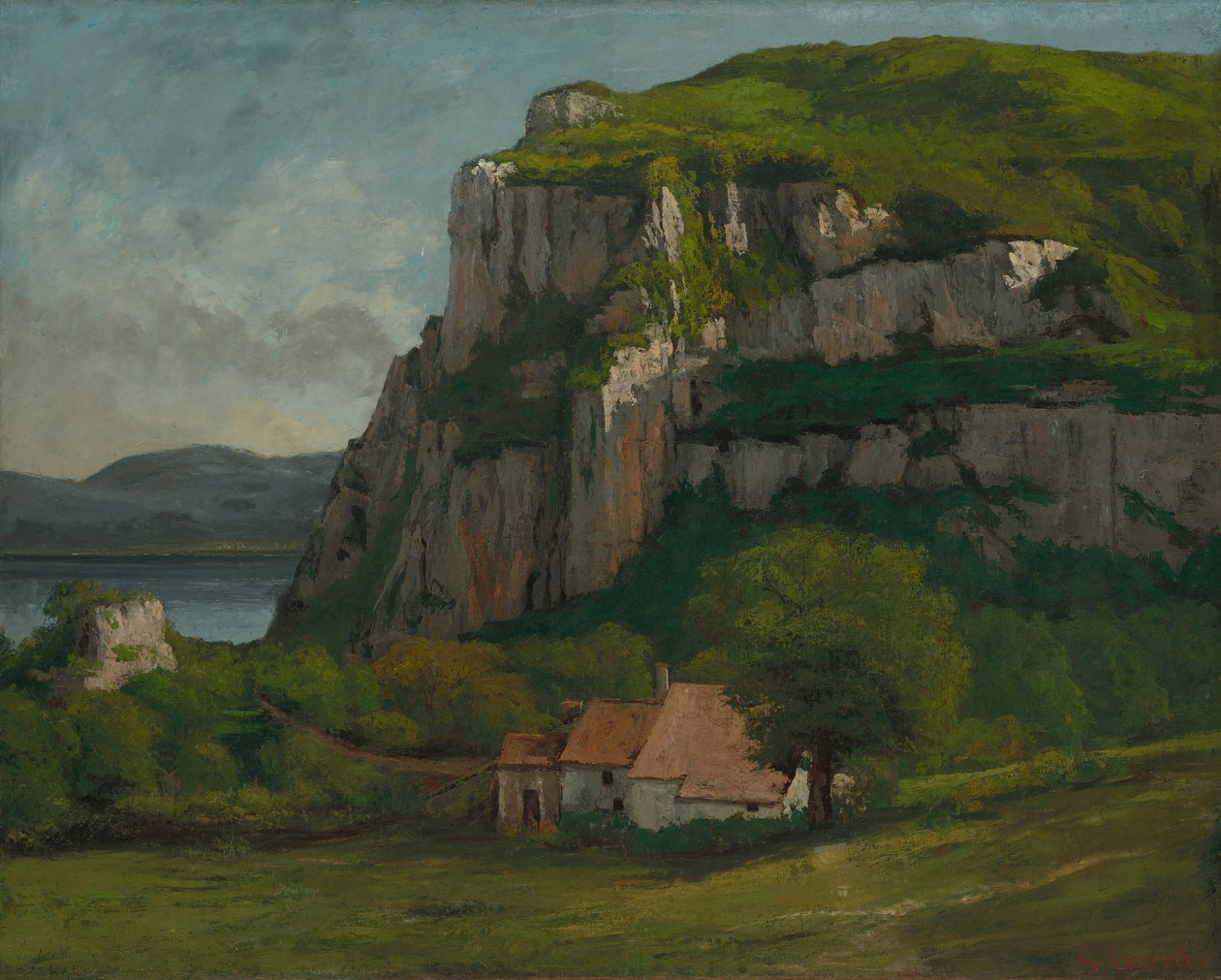 صخرة Hautepierre ، ج. 1869. بواسطة غوستاف كوربيت