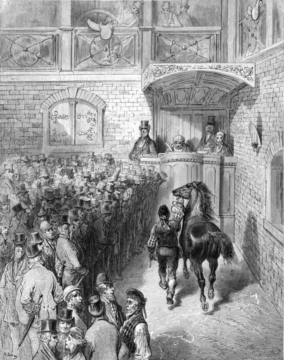 "بيع في Tattersall's" ، ١٨٧٢. بواسطة غوستاف دور