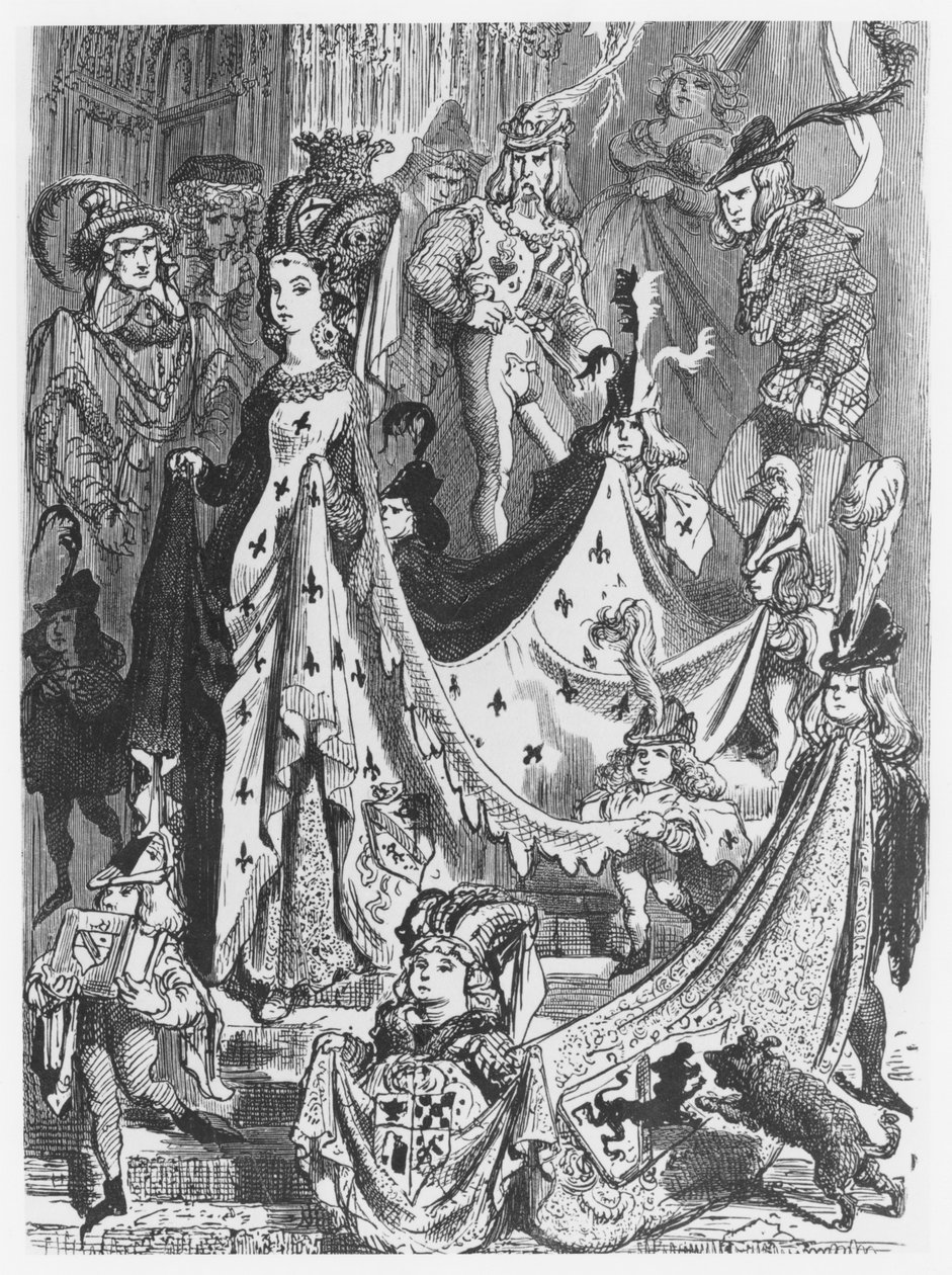 ملكة ، رسم توضيحي من "Les Contes Drolatiques" بواسطة Honore de Balzac (1799-1850) بواسطة غوستاف دور