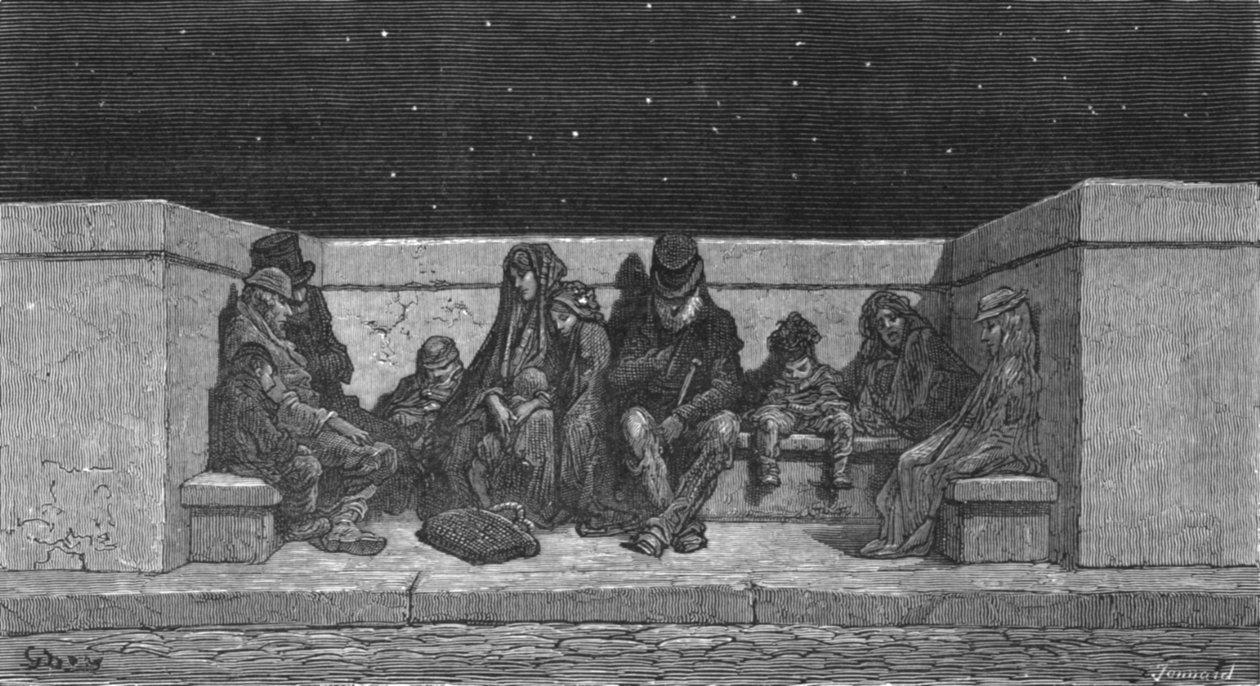 "نائم تحت النجوم" ، 1872. بواسطة غوستاف دور