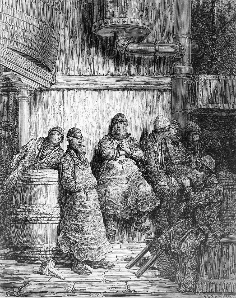 برورز ريست ، من "لندن ، رحلة حج" ، كتبها وليام بلانشارد جيرولد (1826-1894) دون نقش من قبل هيلديبراند ، حانة. 1872 بواسطة غوستاف دور