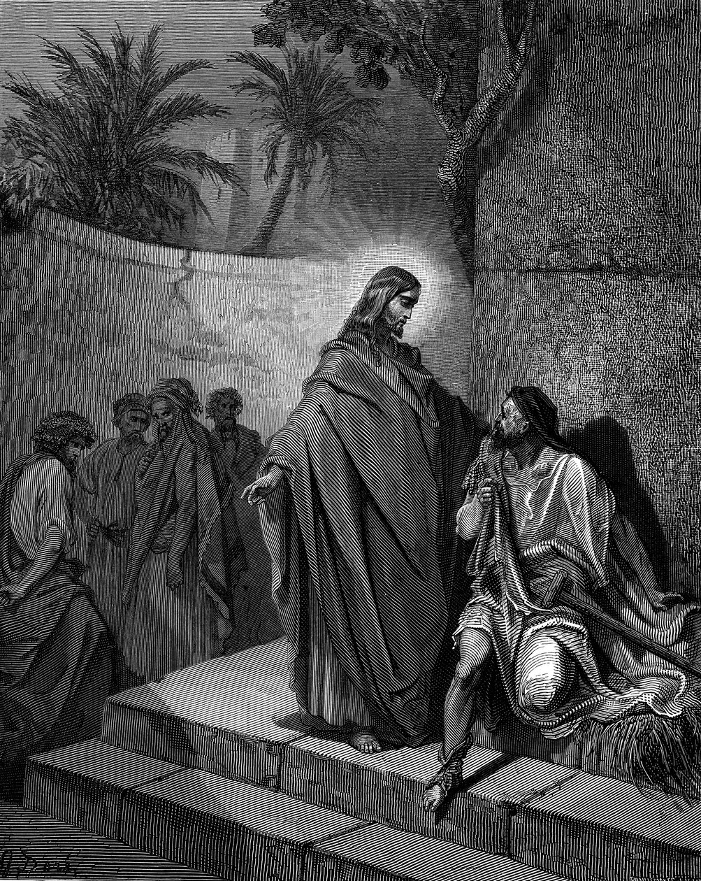 المسيح شفاء المريض من الشلل 1866 بواسطة غوستاف دور