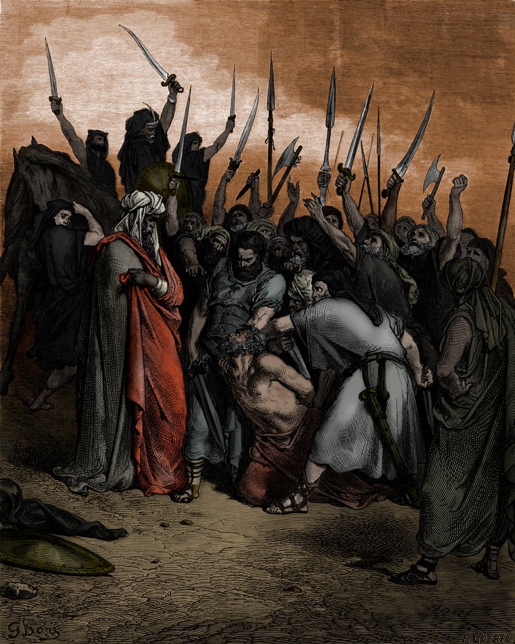 وفاة Agag بواسطة Doré - الكتاب المقدس بواسطة غوستاف دور