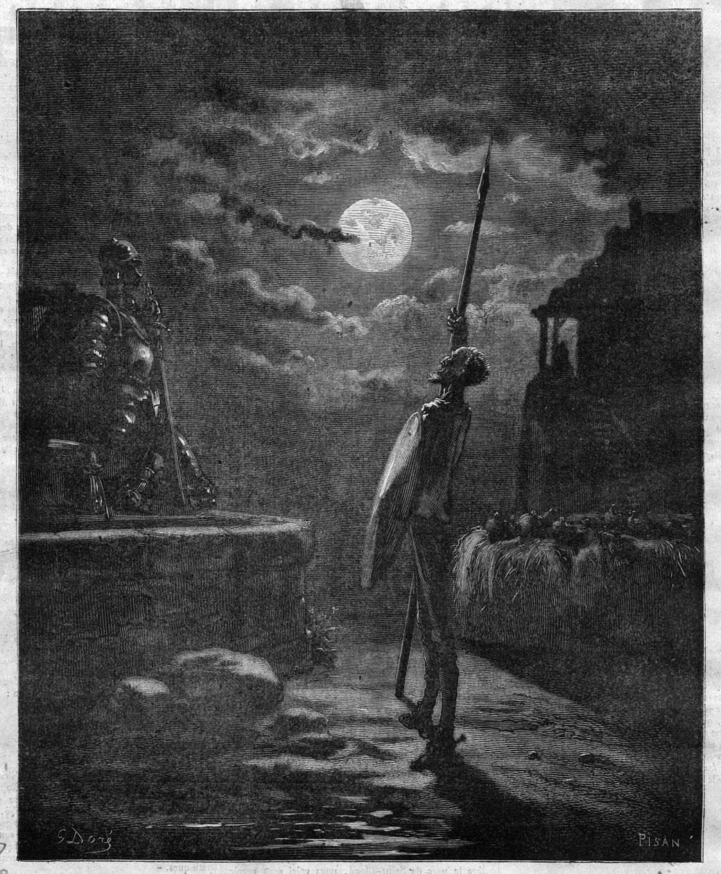 دون كيشوت بقلم ميغيل دي سيرفانتس (1547-1616) رسمه غوستاف دوري (1832-1883) - نقش في "" The Illustrous Journal "" بواسطة غوستاف دور